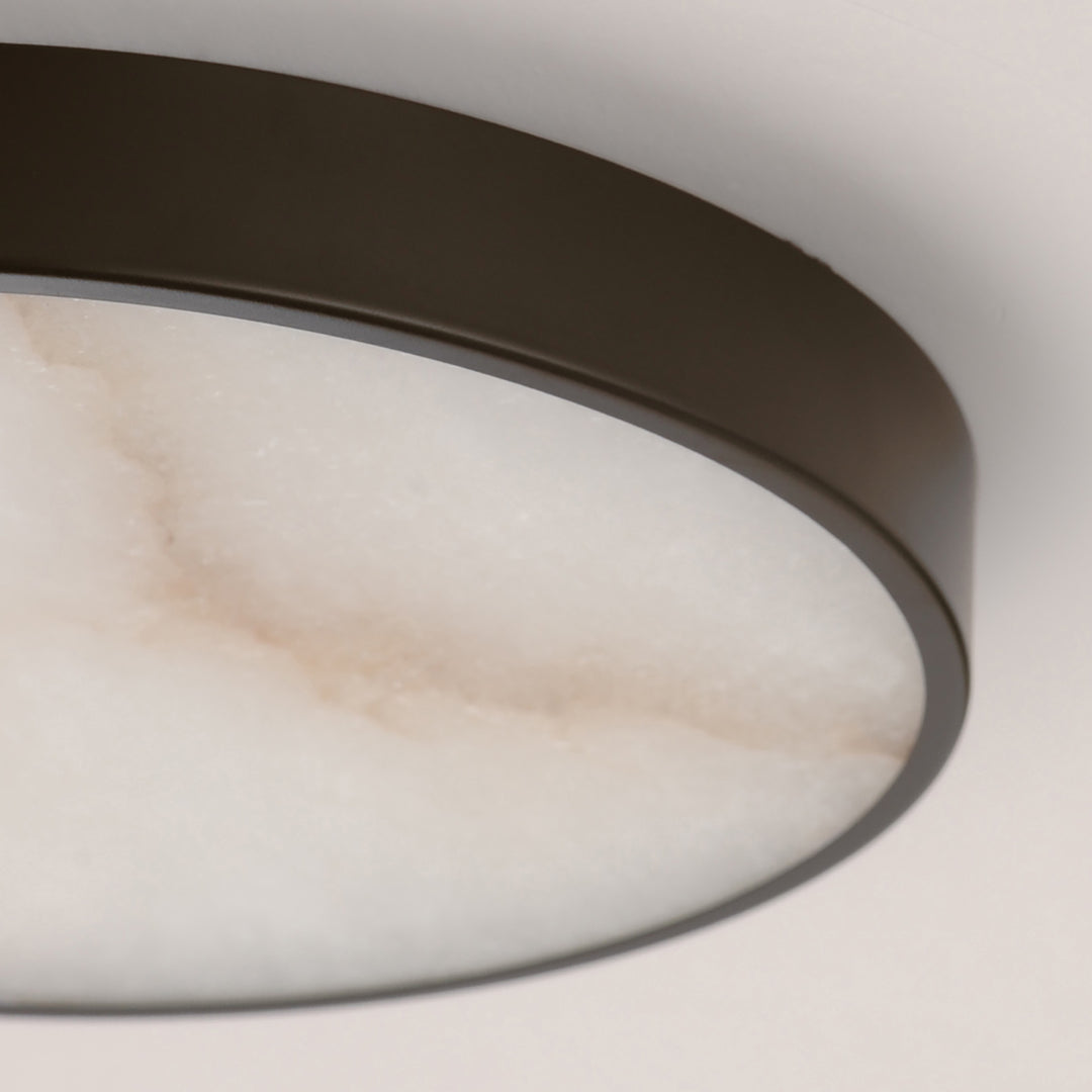Slab 9 LED Alabaster Flush Mount by Studio M Lighting – lifestyle
