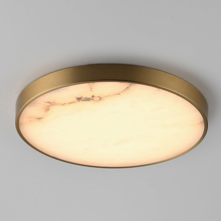 Slab 12 LED Alabaster Flush Mount by Studio M Lighting – lifestyle