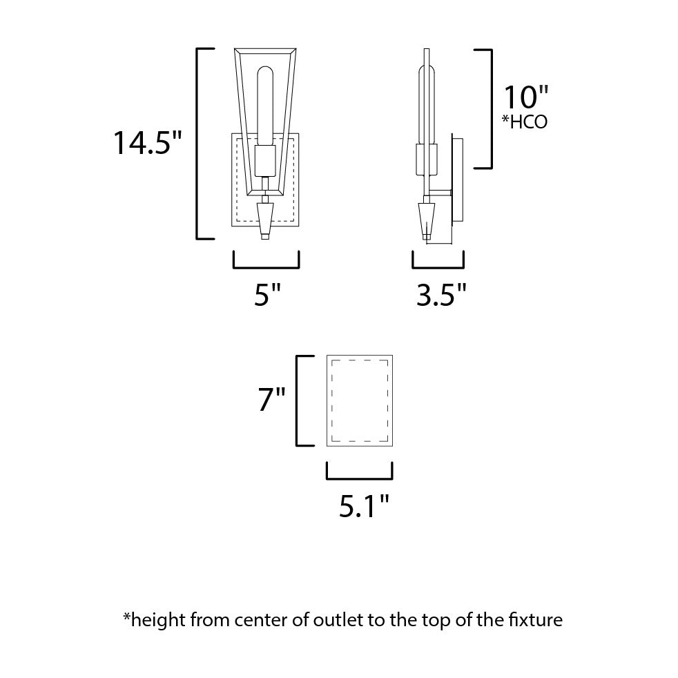 Wings Wall Sconce by Studio M Lighting – line drawing
