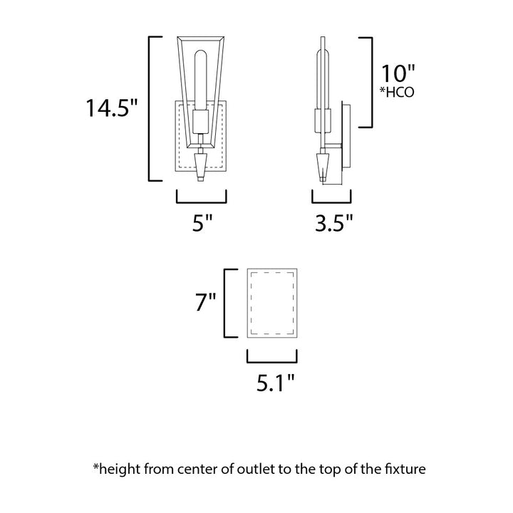 Wings Wall Sconce by Studio M Lighting – line drawing