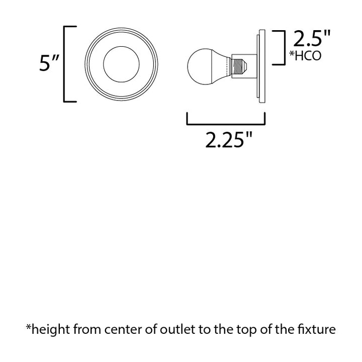Hollywood 1-Light Sconce by Studio M Lighting – line drawing