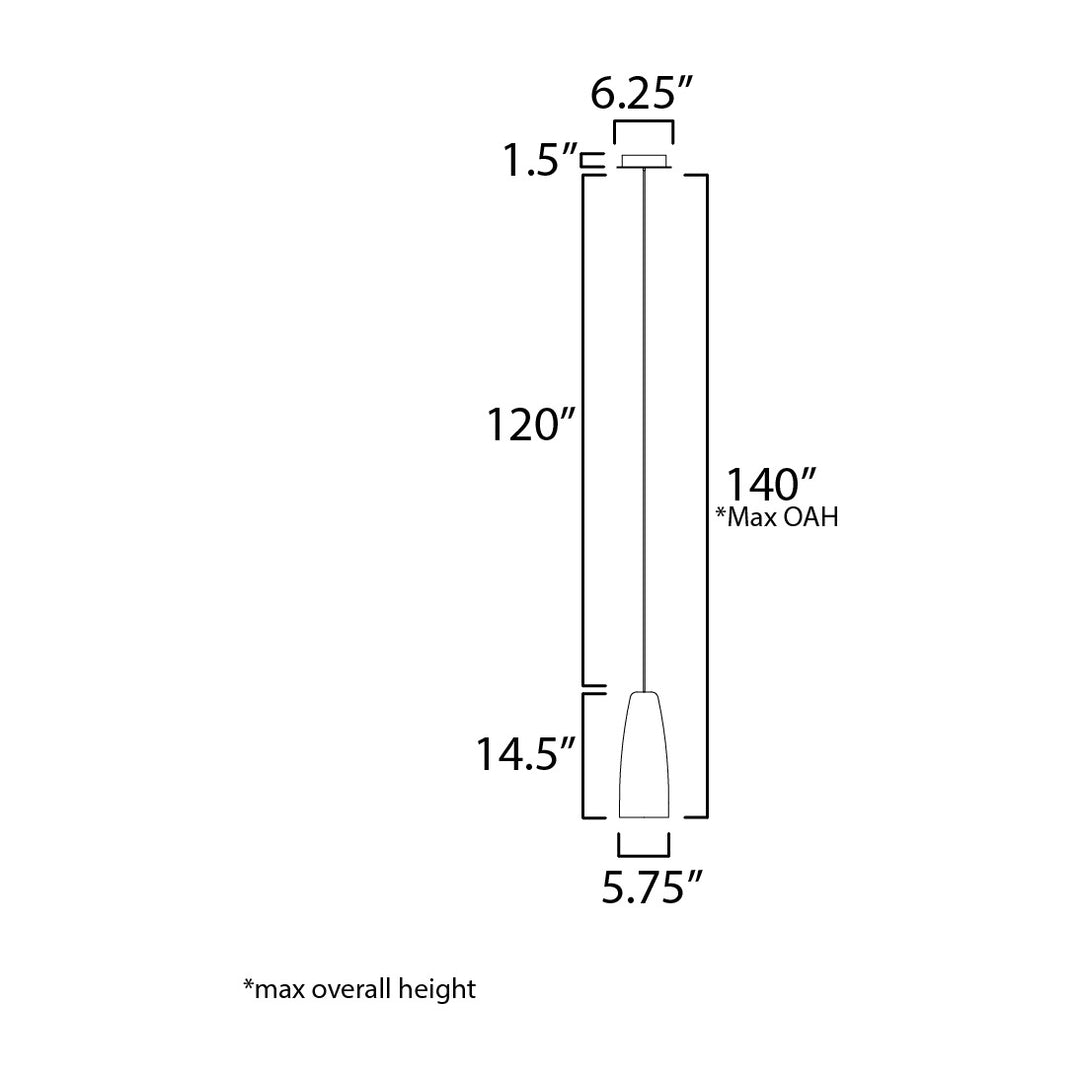 Stream Large LED Pendant by Studio M Lighting – line drawing