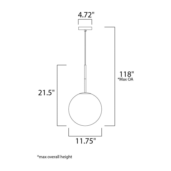 Vesper Pendant by Studio M Lighting – line drawing