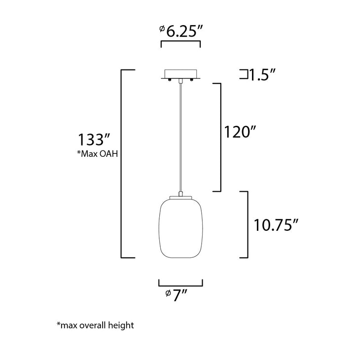 Soji LED 2-Light Pendant 255064 by Studio M Lighting – line drawing