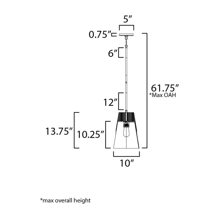 Carpenter 10 Mini Pendant by Studio M Lighting – line drawing