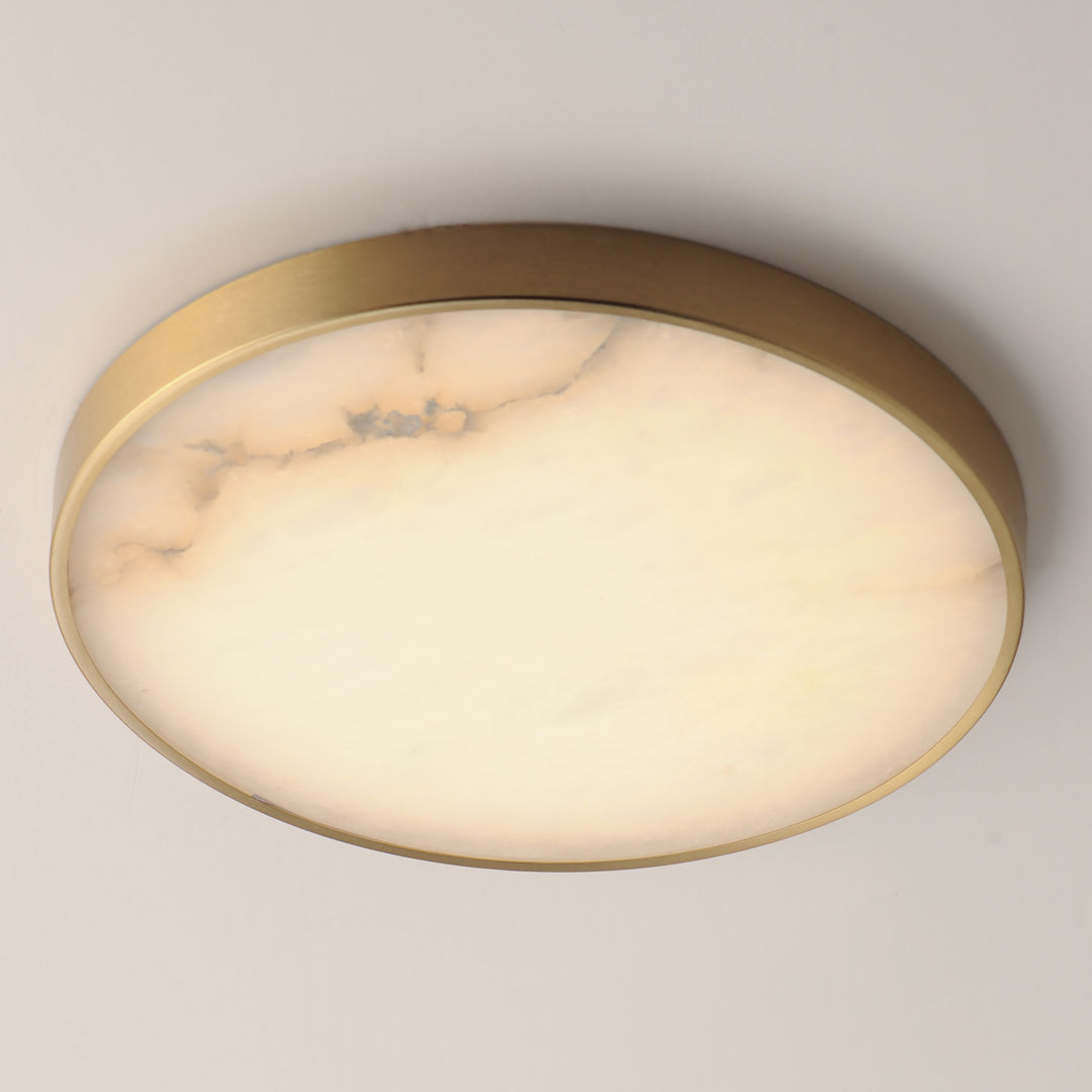 Slab 12 LED Alabaster Flush Mount by Studio M Lighting – lifestyle