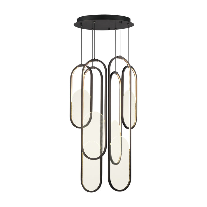 Trance 6-Light LED Pendant by Studio M Lighting in Gunmetal