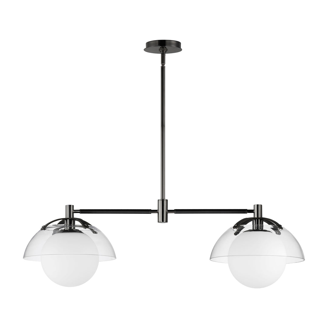 Domain 2-Light Pendant by Studio M Lighting in Black Chrome