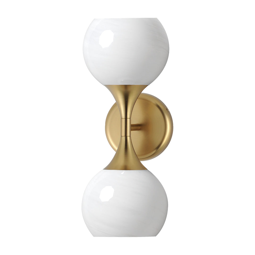Neve 2-Light Wall Sconce by Studio M Lighting in Natural Aged Brass