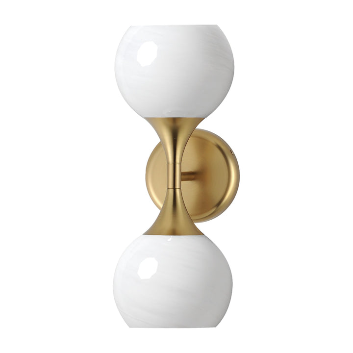 Neve 2-Light Wall Sconce by Studio M Lighting in Natural Aged Brass