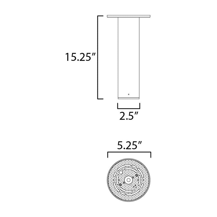 Calibro 15 LED Outdoor Flush Mount by Studio M Lighting – line drawing