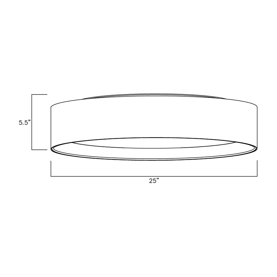 Prime Acoustic 25 LED Flush Mount 120-277V by Studio M Lighting – line drawing