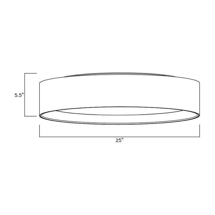 Prime Acoustic 25 LED Flush Mount 120-277V by Studio M Lighting – line drawing