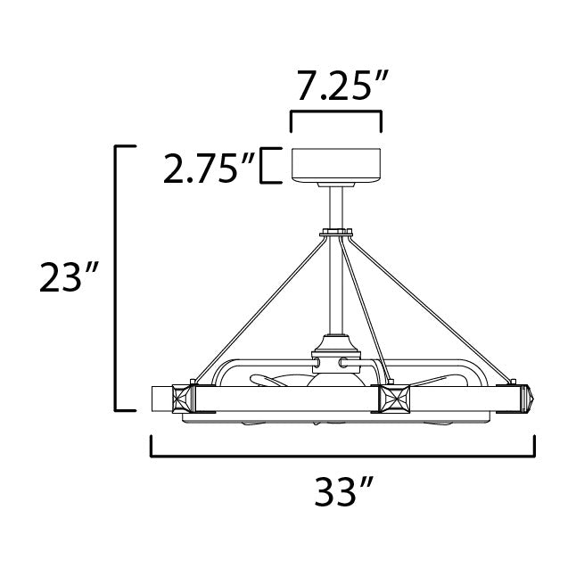 Jewel Wifi-Enabled LED Fandelight by Studio M Lighting – line drawing