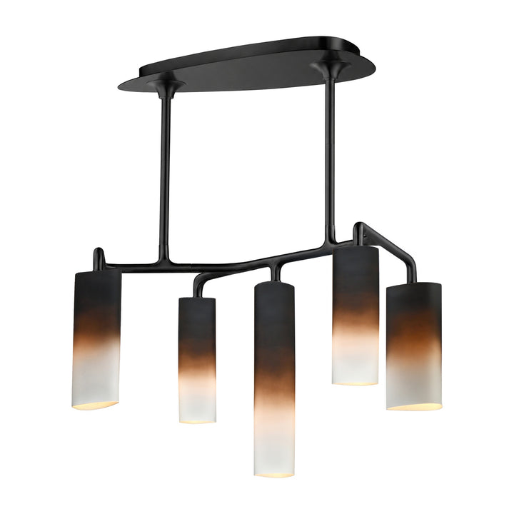 Tropo 5-Light LED Pendant by Studio M Lighting in Blackened Brass