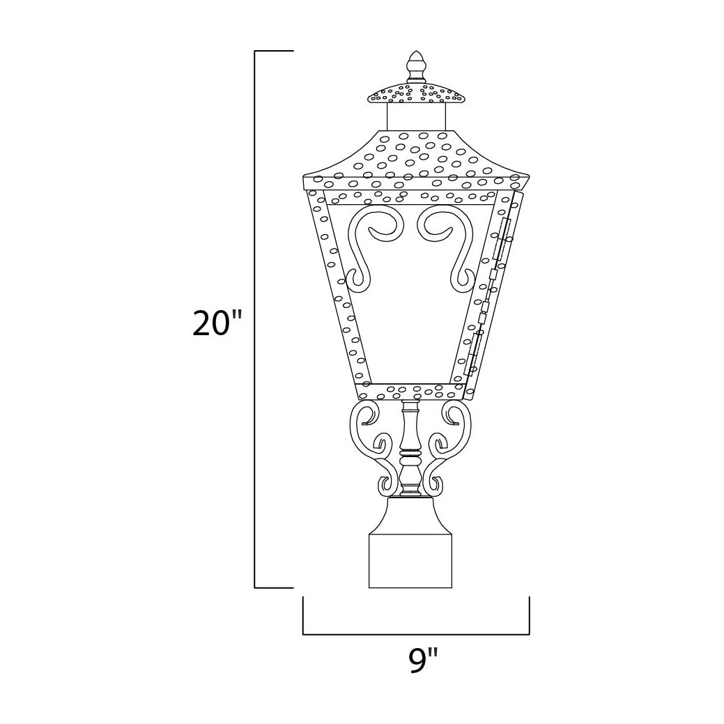 Folio 10" LED Outdoor Wall Lamp by Studio M Lighting – line drawing