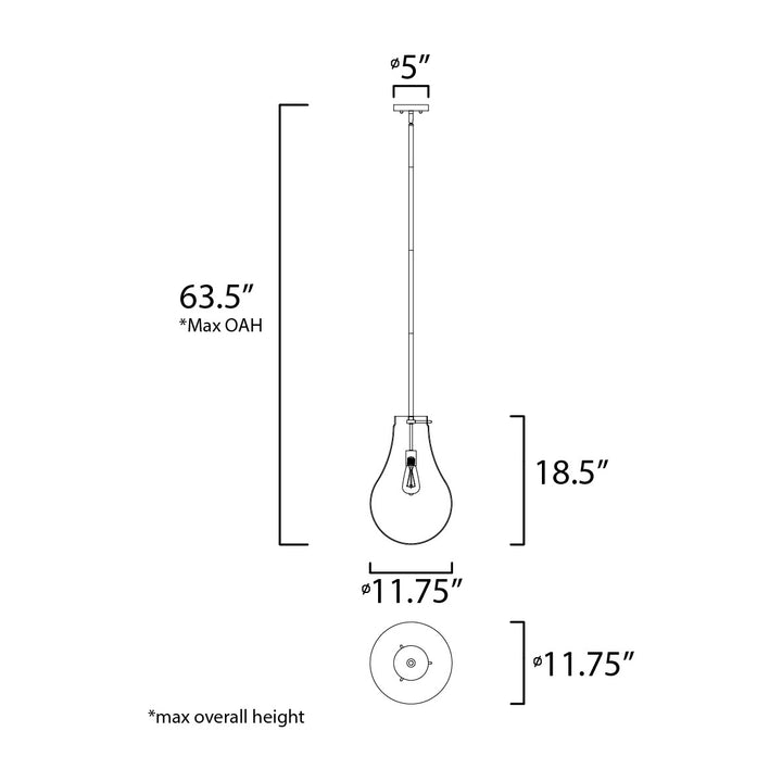 Gourd Pendant by Studio M Lighting – line drawing