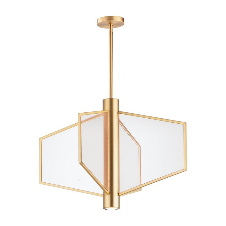 Telstar 26 Wide LED Pendant by Studio M Lighting in Natural Aged Brass