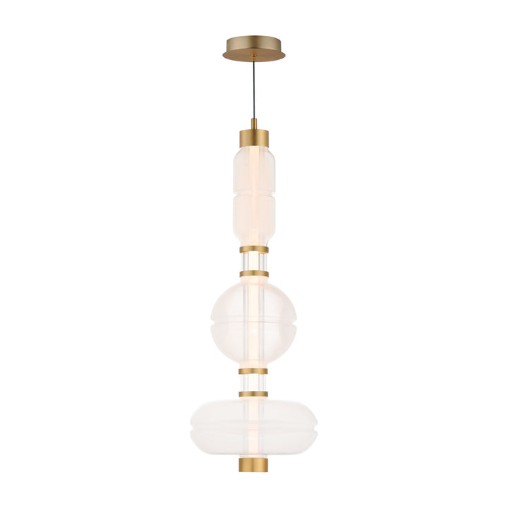 Gusto 33" LED Single Pendant by Studio M Lighting in Gold