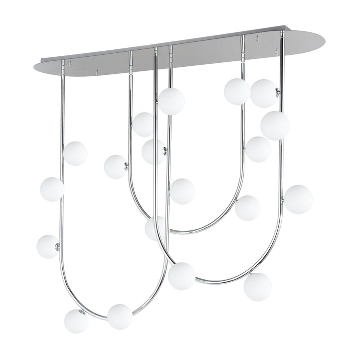 Contour 19-Light Fixed Stem Ceiling Light by Studio M Lighting in Polished Chrome