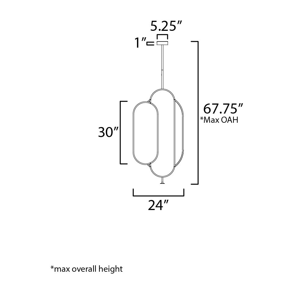 Reverie LED Mirror Pendant/Wall Mount by Studio M Lighting – line drawing
