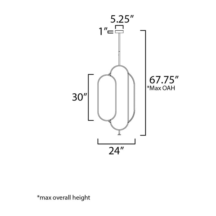 Reverie LED Mirror Pendant/Wall Mount by Studio M Lighting – line drawing