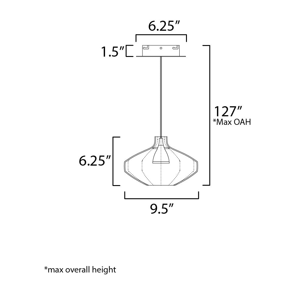 Ray Dance LED Lampion Pendant by Studio M Lighting – line drawing