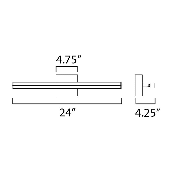 Hover 24 Wall Sconce by Studio M Lighting – line drawing