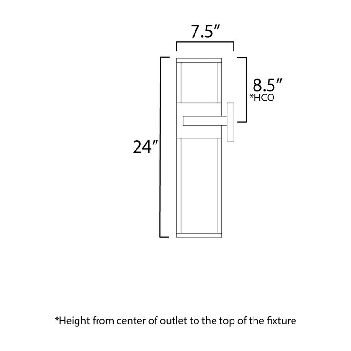 Strand VX 24 Outdoor LED Wall Sconce by Studio M Lighting – line drawing