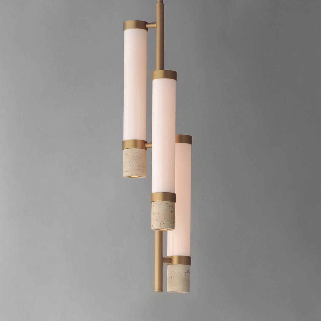 Travertine 3-Light LED Pendant by Studio M Lighting – lifestyle