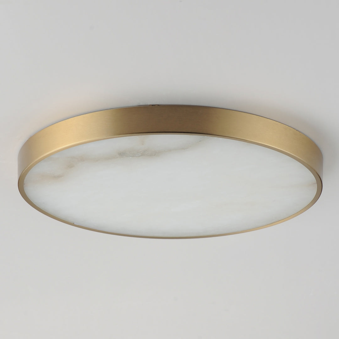 Slab 12 LED Alabaster Flush Mount by Studio M Lighting – lifestyle