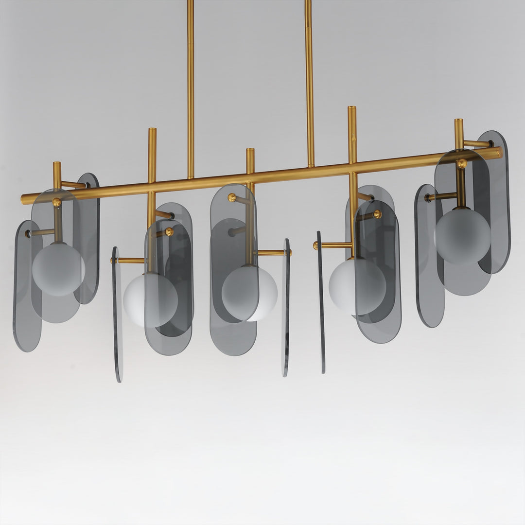Megalith - Glass Megalith 5-Light Linear by Studio M Lighting – lifestyle
