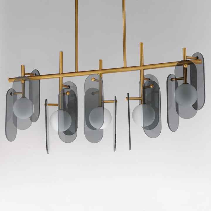 Megalith - Glass Megalith 5-Light Linear by Studio M Lighting – lifestyle