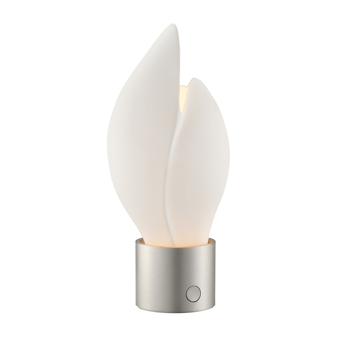 Burgeon LED Table Lamp by Studio M Lighting in Satin Nickel