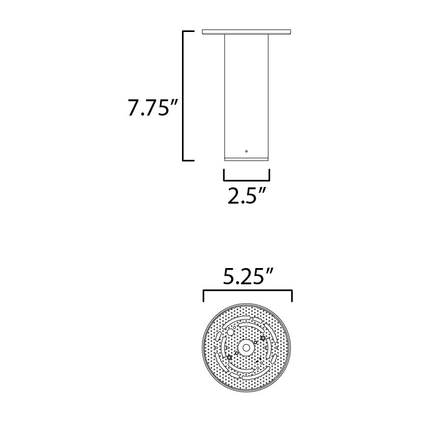 Calibro 7.5 LED Outdoor by Studio M Lighting – line drawing