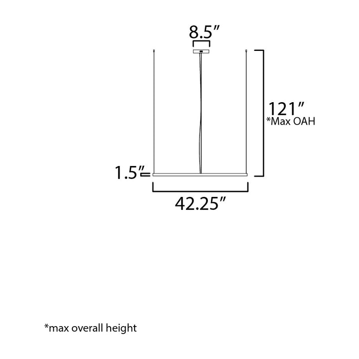 Unity XL 3.5FT Oval Unity by Studio M Lighting – line drawing