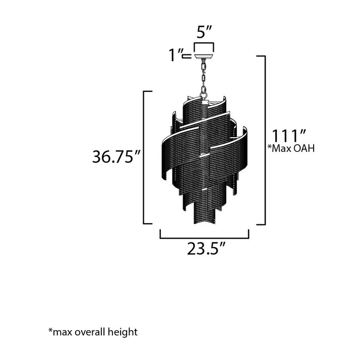 Fontaine 7-Light Chandelier by Studio M Lighting – line drawing
