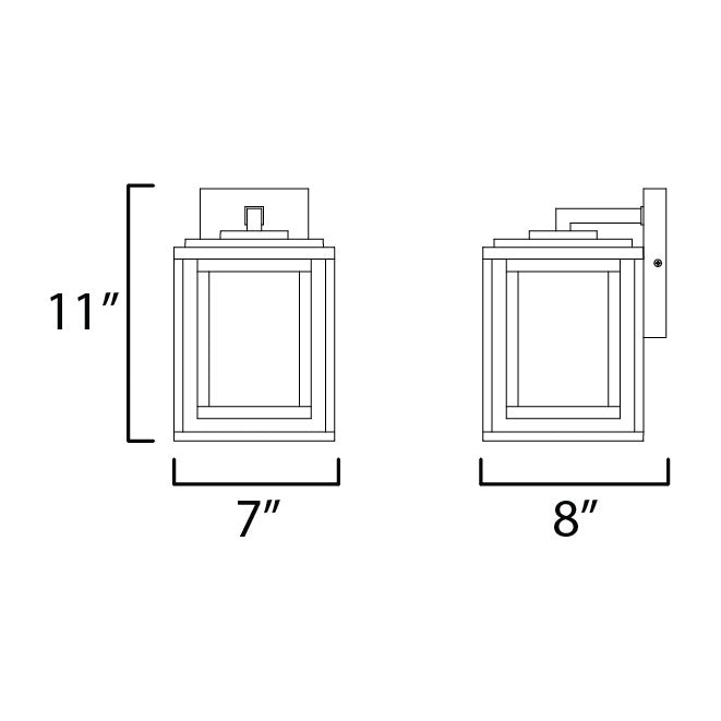 Cabana VX 1-Light Outdoor Sconce by Studio M Lighting – line drawing