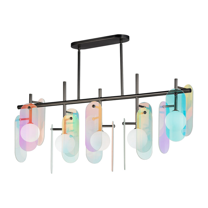 Megalith - Glass Megalith 5-Light Linear by Studio M Lighting in Gunmetal