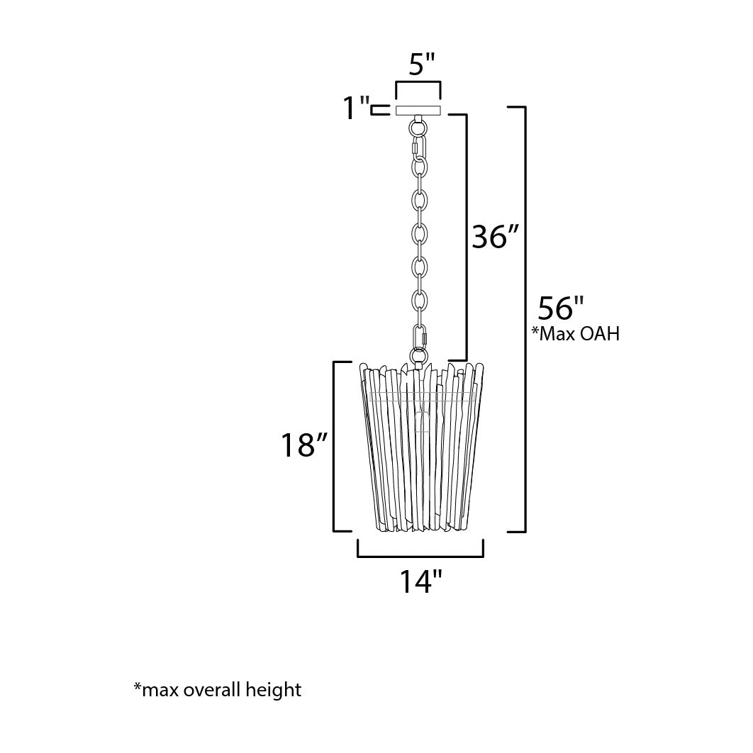 Baywood 1-Light Pendant by Studio M Lighting – line drawing