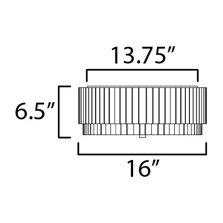 Satori Flush Mount by Studio M Lighting – line drawing