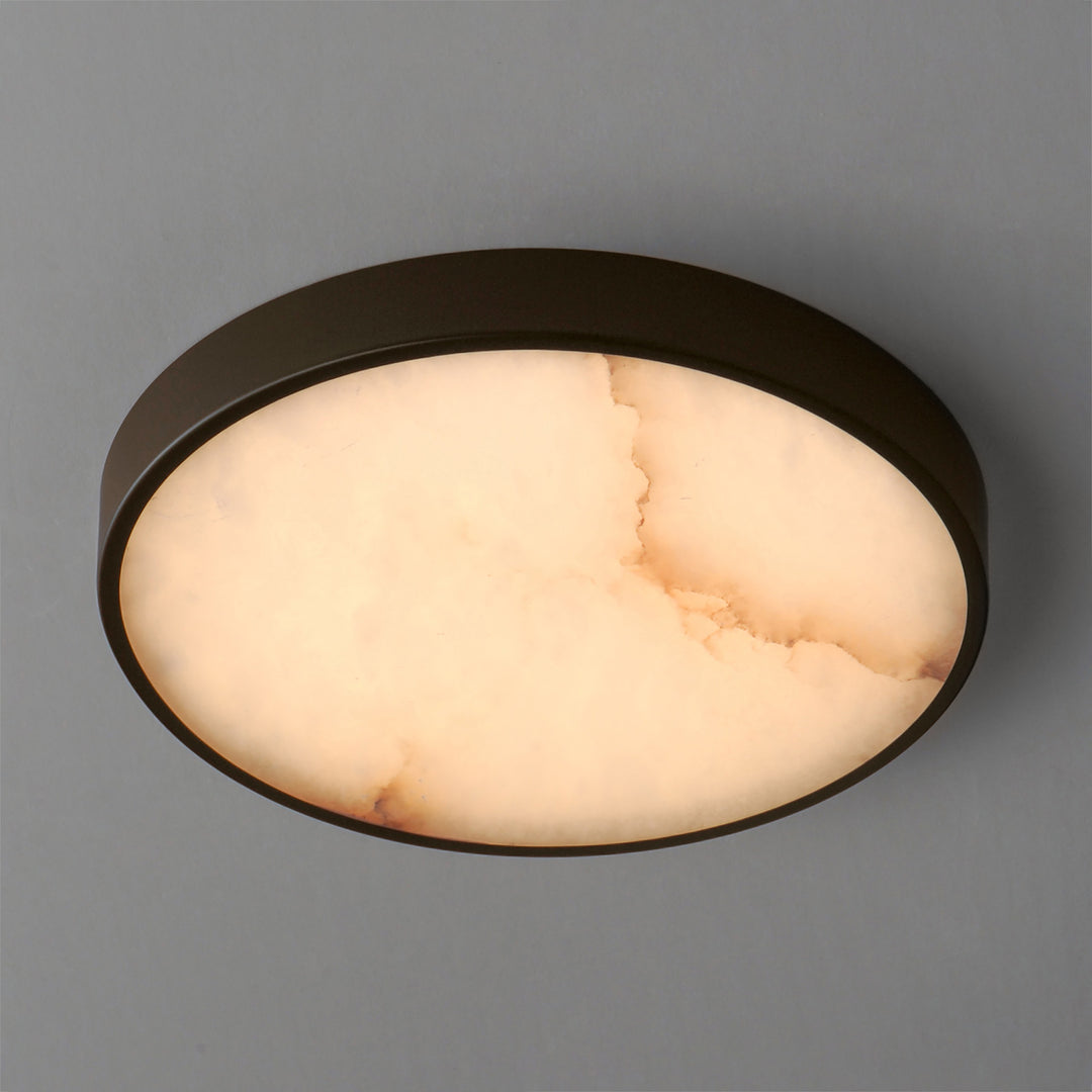 Slab 9 LED Alabaster Flush Mount by Studio M Lighting – lifestyle