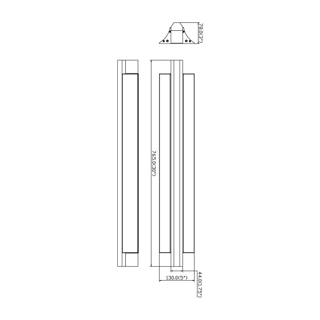 Hyperion Wall Sconce 35021 by Studio M Lighting – line drawing