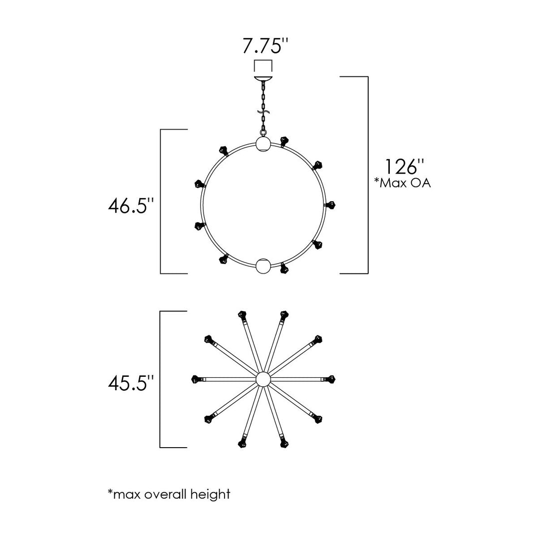 Norma Jeane Pendant 23776 by Studio M Lighting – line drawing