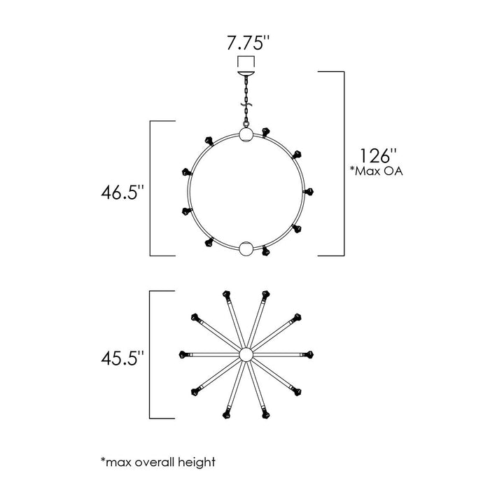 Norma Jeane Pendant 23776 by Studio M Lighting – line drawing