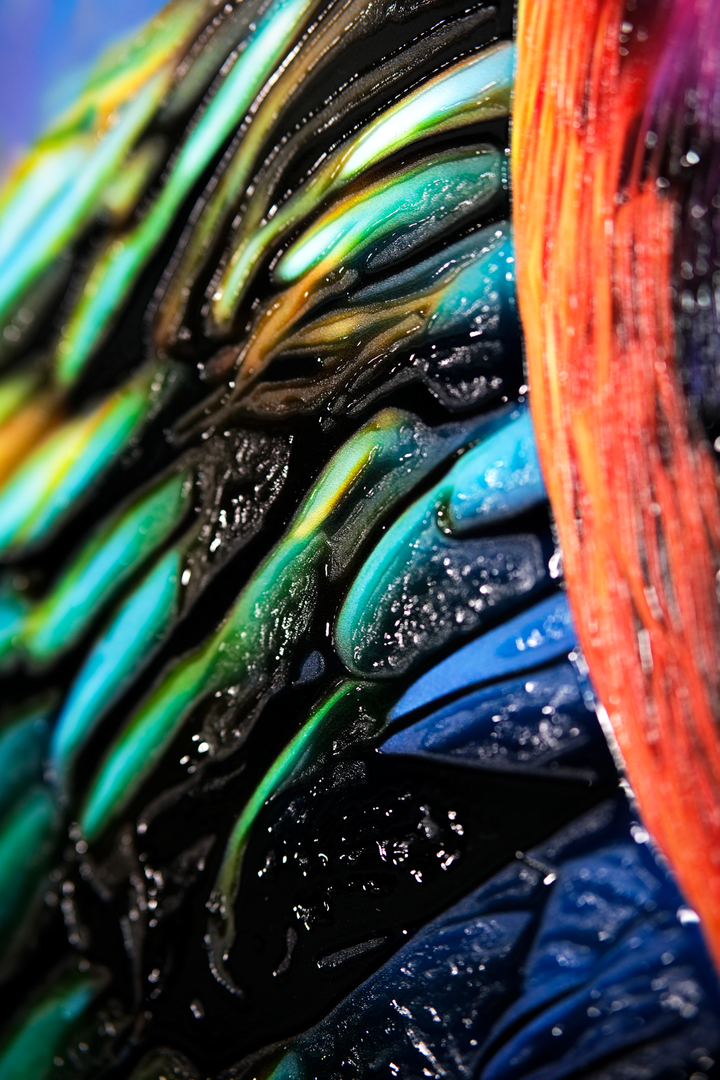Eclectic Flamingo — Haptic 3D Embossed Print Insigne Art Design