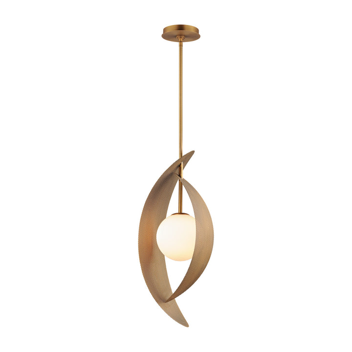 Chips 1-Light Pendant by Studio M Lighting in Natural Aged Brass