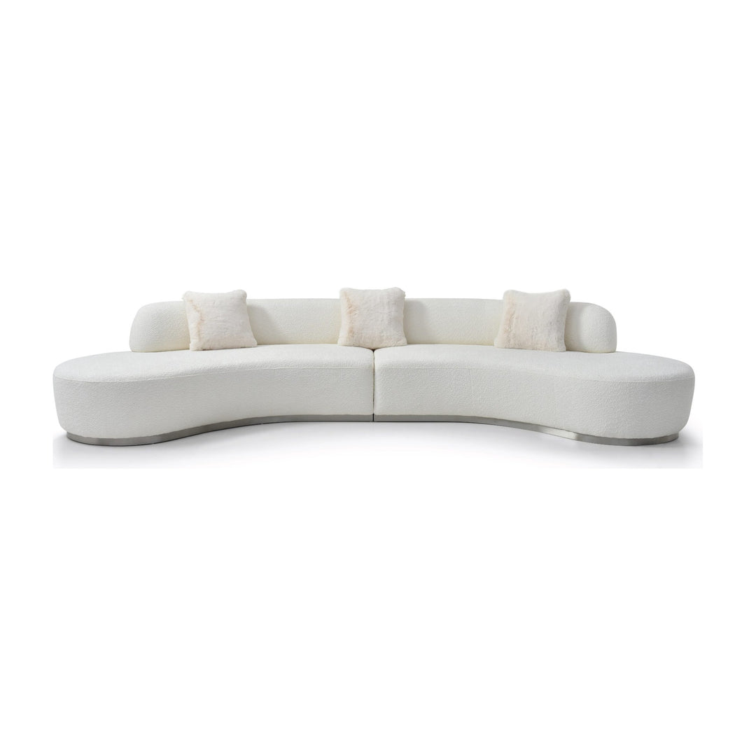 Perla Curved Sofa by Whiteline Modern Living