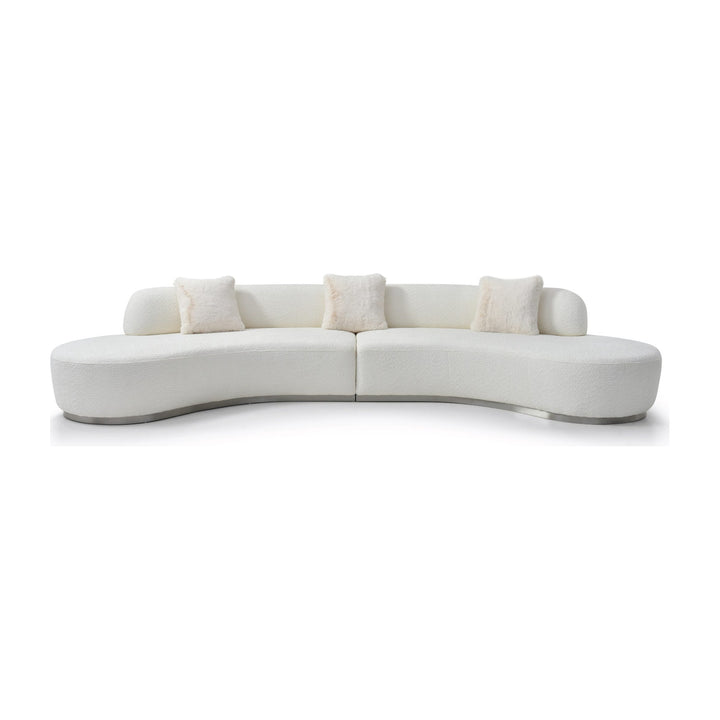 Perla Curved Sofa by Whiteline Modern Living