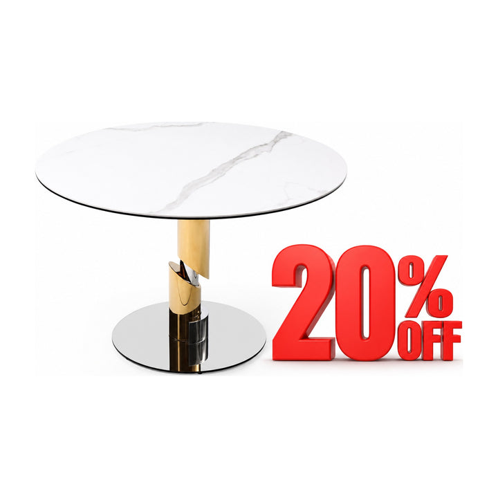 Gloria Round Dining Table by Whiteline Modern Living